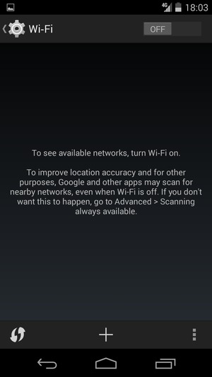Turn Wi-Fi on
