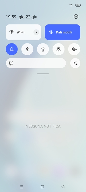 Scorri nuovamente verso il basso il menu in alto