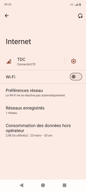Activer le Wi-Fi