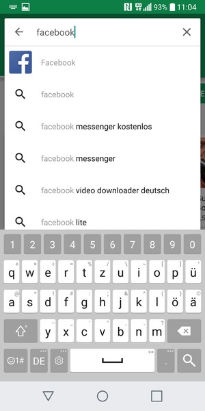 Geben Sie den Namen der App ein und wählen Sie Suchen