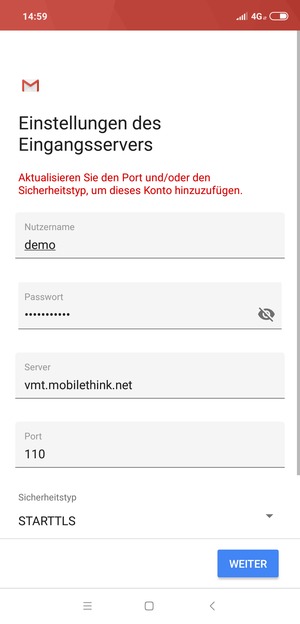 Wählen Sie Sicherheitstyp