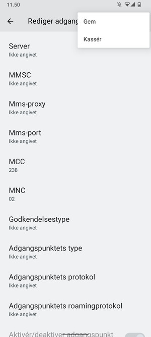 Vælg Gem