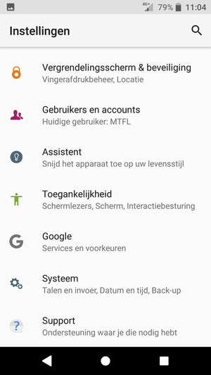 Scroll naar en selecteer Vergrendelingsscherm & beveiliging