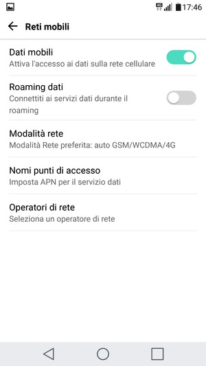 Seleziona Nomi punti di accesso