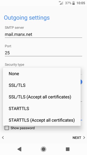 Select SSL/TLS