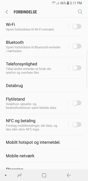 Vælg Mobile netværk