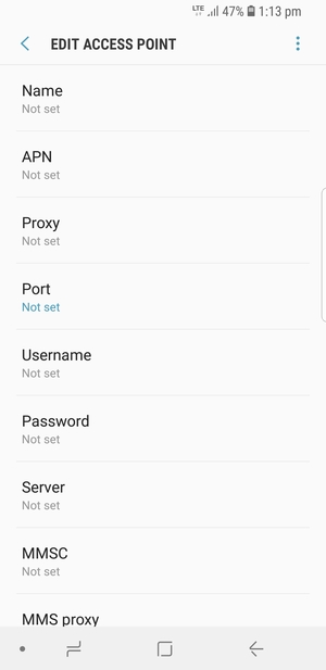 Enter MMS information