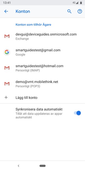 Tryck på ditt Google-konto