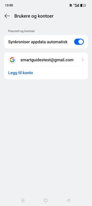 Velg din Google-konto
