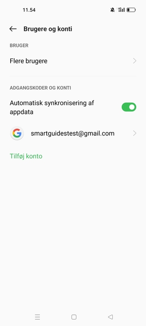Vælg din Google-konto