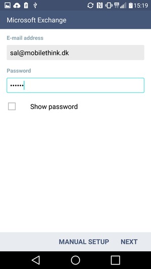 Enter your E-mail address and Password. Select NEXT