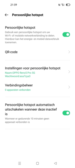 Uw telefoon is nu geïnstalleerd voor gebruik als modem