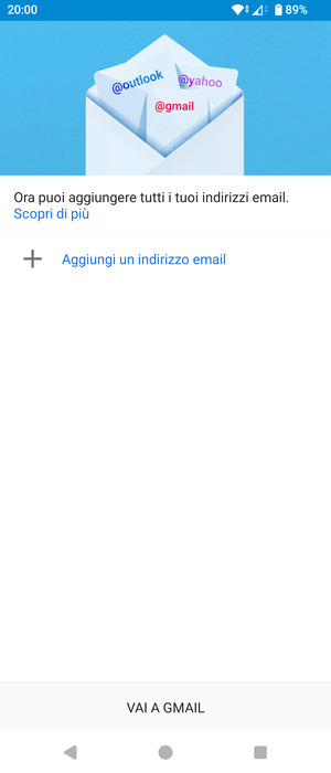 Seleziona Aggiungi un indirizzo email