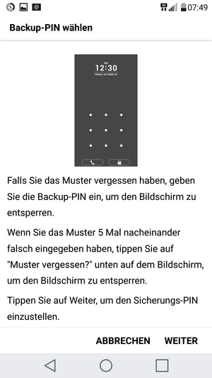 Wählen Sie WEITER