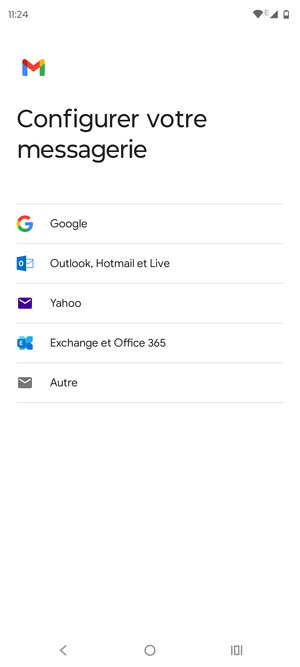 Sélectionnez Exchange et Office 365