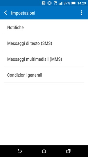 Seleziona Messaggi di testo (SMS)