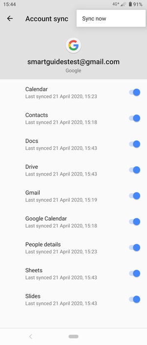 Select Sync now