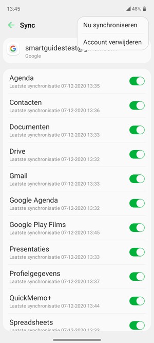 Selecteer Nu synchroniseren