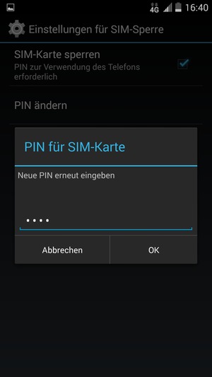 Bestätigen Sie Ihre Neue PIN und wählen Sie OK
