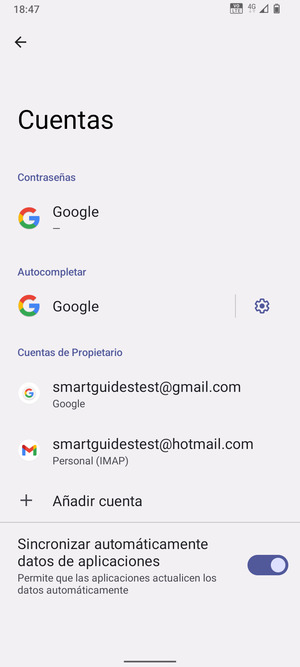 Seleccione su cuenta Google