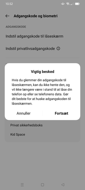 Vælg Fortsæt