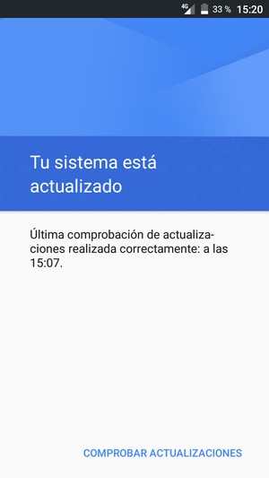 Seleccione COMPROBAR ACTUALIZACIONES