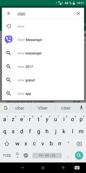 Saisissez le nom de l'appli et sélectionnez Rechercher