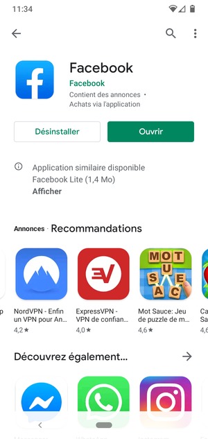 Sélectionnez Ouvrir