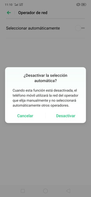 Seleccione Desactivar