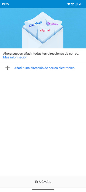 Seleccione Añadir una dirección de correo electrónico