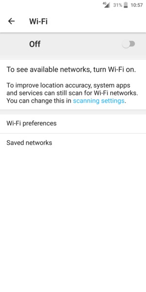Turn Wi-Fi on