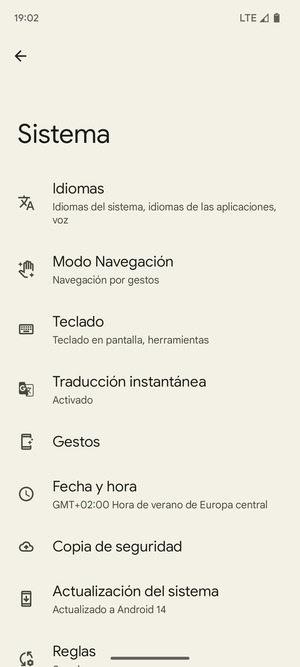 Seleccione Copia de seguridad