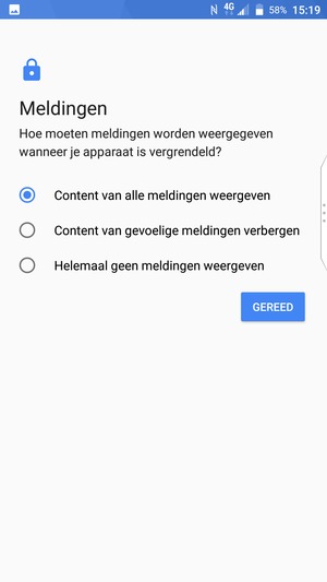 Selecteer uw voorkeursoptie en selecteer GEREED