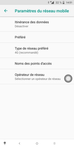 Sélectionnez Noms des points d'accès