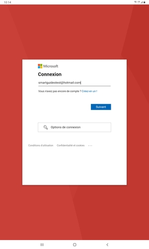 Saisissez votre adresse Hotmail et sélectionnez Suivant