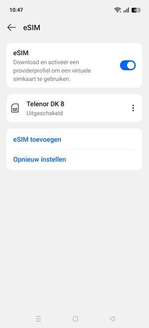 Selecteer de Menu-knop