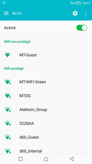 Sélectionnez le réseau sans fil auquel vous souhaitez vous connecter