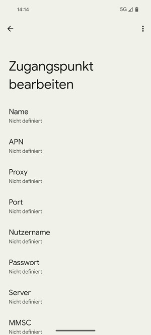 Geben Sie Internet-Informationen ein