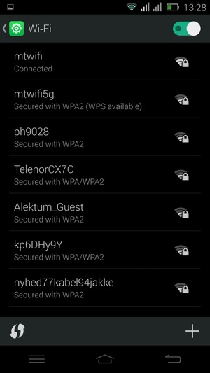 You are now connected to the Wi-Fi network