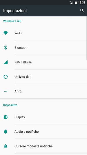 Seleziona Reti cellulari