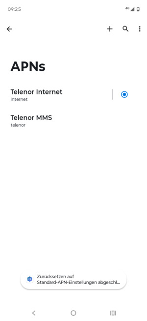 Wählen Sie Neuer APN