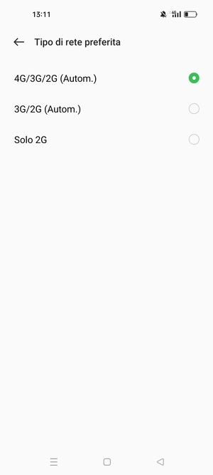 Seleziona la tua opzione preferita