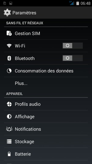 Sélectionnez Plus...: