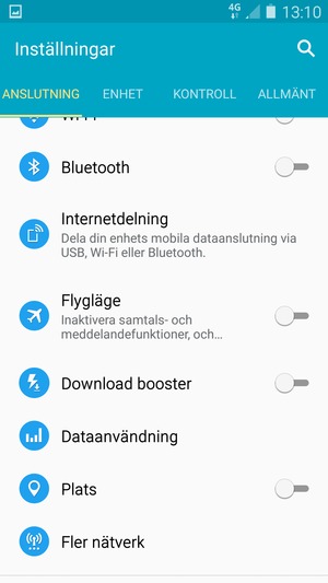 Välj Fler nätverk