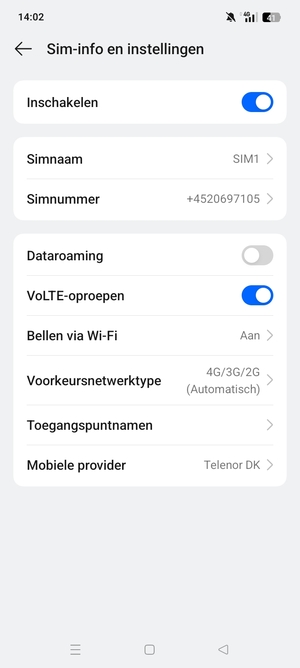 Selecteer Toegangspuntnamen