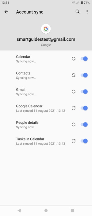 Your information will be synchronised