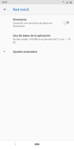 Para cambiar la red en caso de problemas de conectividad, seleccione Ajustes avanzados