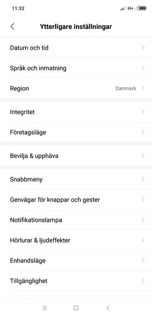 Välj Integritet