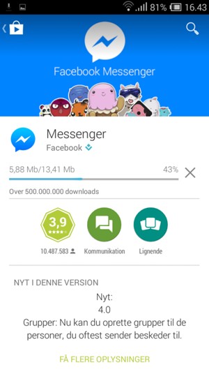 Afvent at installeringen er afsluttet