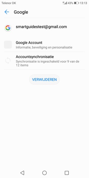 Selecteer Accountsynchronisatie